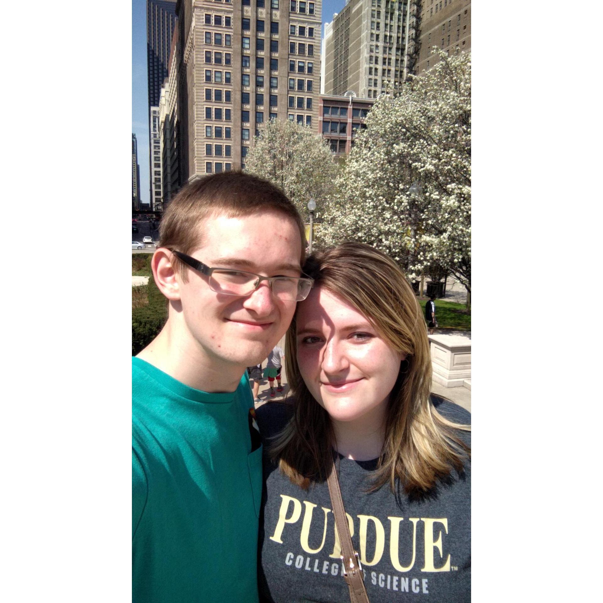 Lexi's first visit to Chicago to visit Mitchell the summer after freshman year.