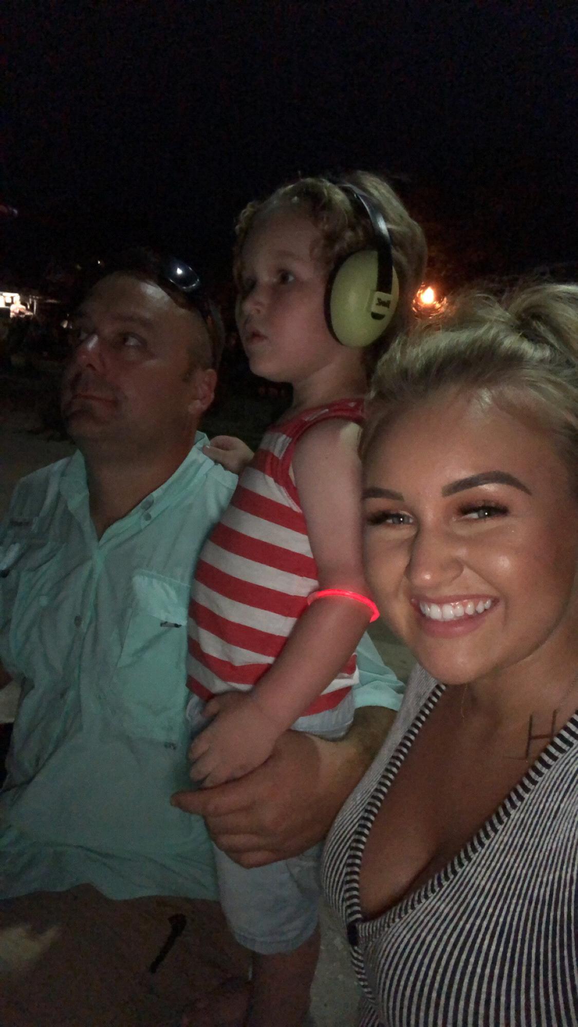 Fireworks on the beach, Mississippi, July 2019