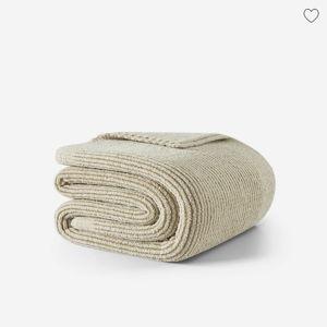 King Size Ribbed Bed Blanket in Biscotti Sahara Tan
