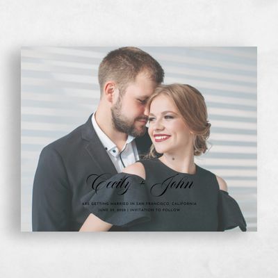 Black Wedding Save the Date - Wilmington Photo