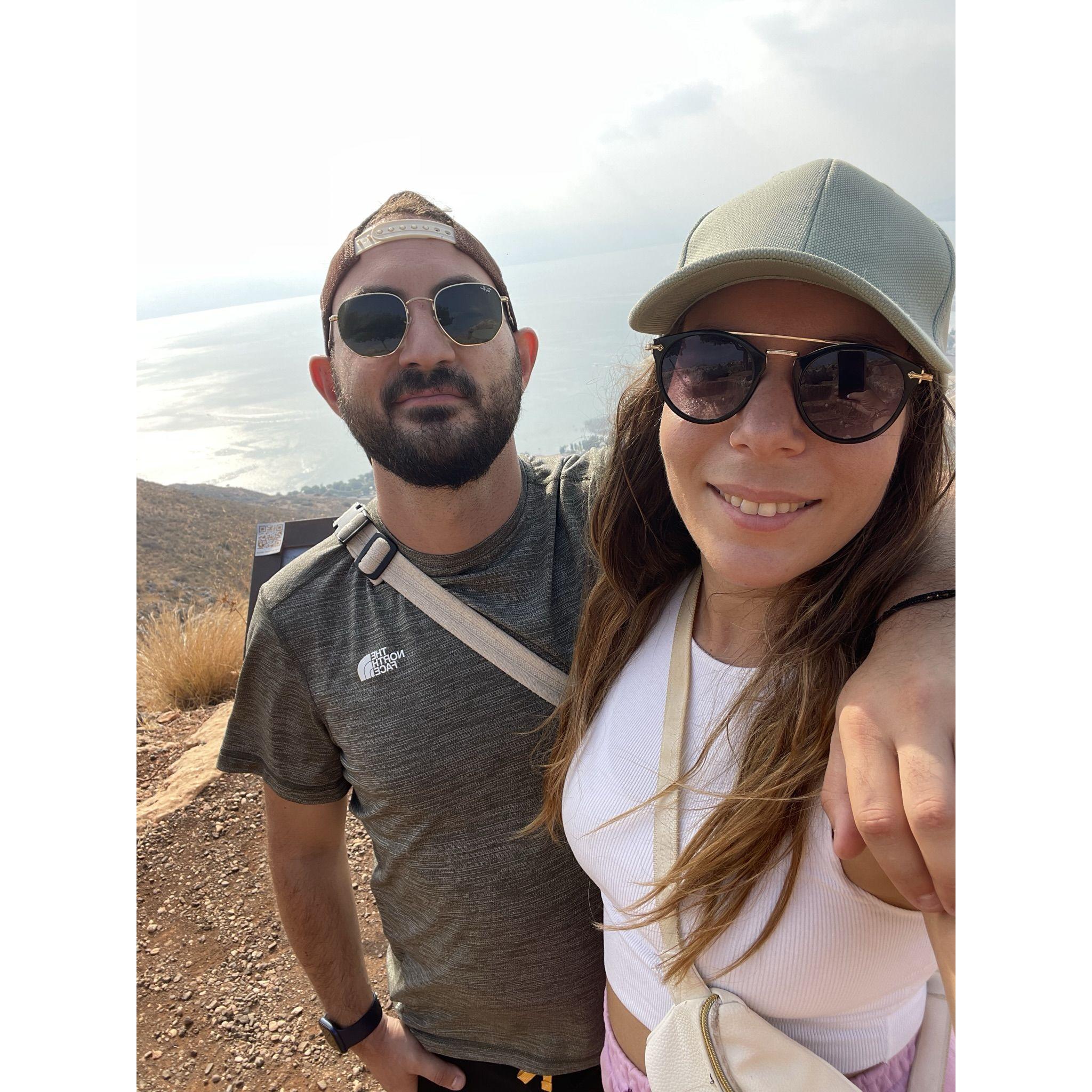 We love taking mini breaks around the country, here we are on a short hike overlooking the Kinneret. We are blessed to live in such a beautiful country.
