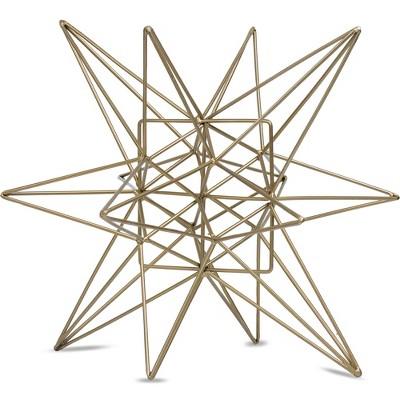 Star Figurine Metal Tabletop Décor In Steel Finish - Gold (7.28"x8.27"x7.48")
