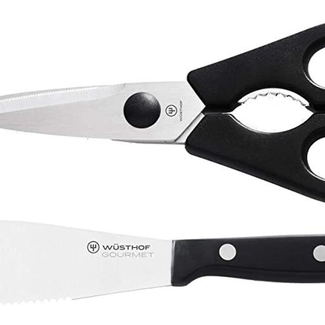 Wusthof 1065060201 Gourmet Spreader and Shear, 2-Piece, Black