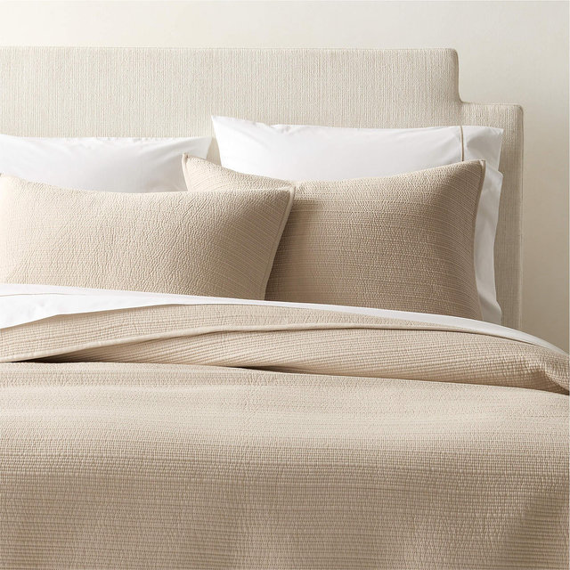 Demar Organic Cotton Sateen Light Taupe Full/Queen Quilt