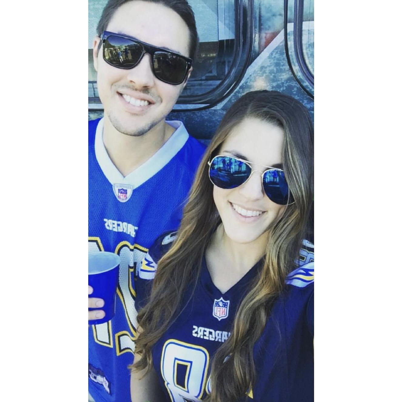 November, 2015: Charger game... back when we were Charger fans :(