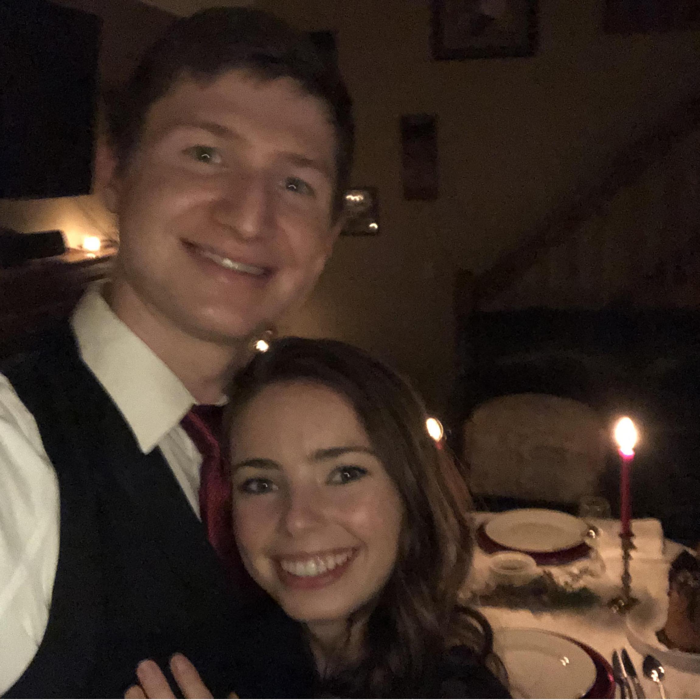 Our first Valentines day dinner together