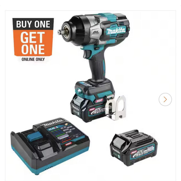 Makita 40V max XGT Brushless Cordless 4-Speed High-Torque 1/2" Sq. Drive Impact Wrench Kit w/ Friction Ring Anvil (2. 5Ah) GWT02D