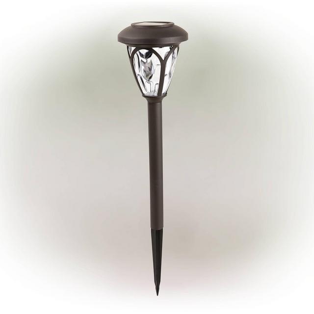 Alpine Corporation 8pk 17" Solar Pathway Lights Brown