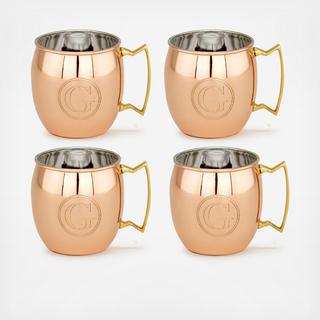 Monogram Moscow Mule Mug, Set of 4