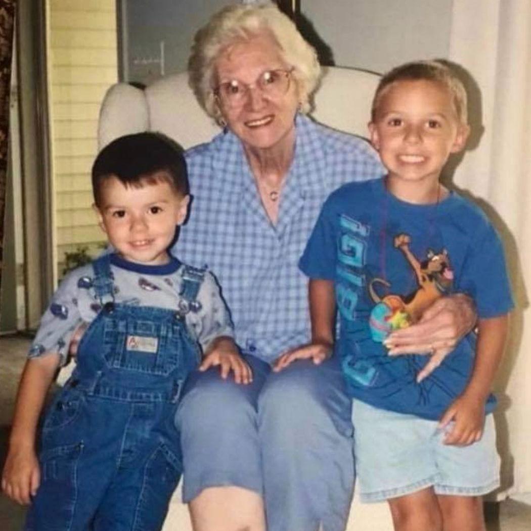 Kelly's Aunt Lorraine with Dylan and Nolan