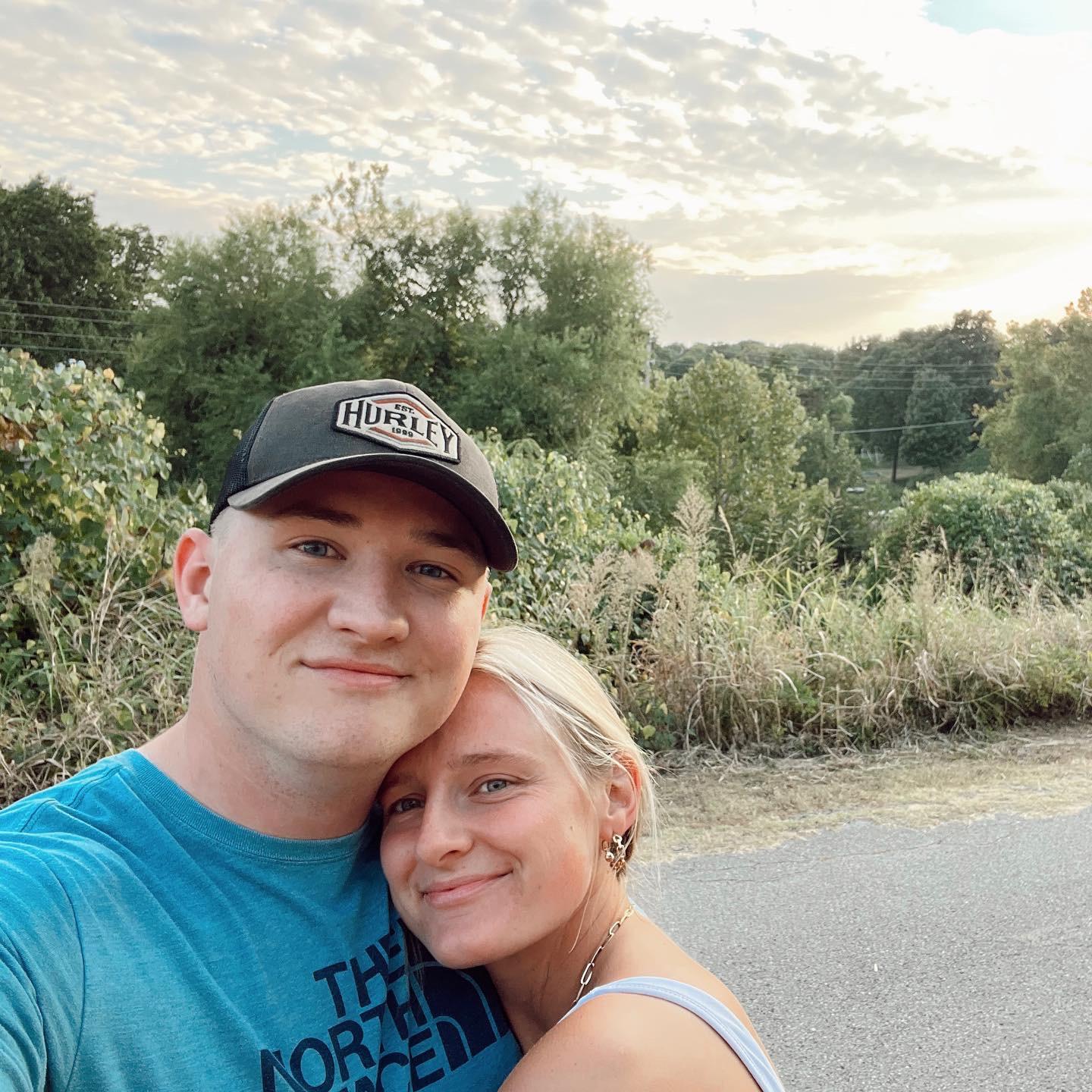 Our first photo as a couple living in Tulsa, OK🤎