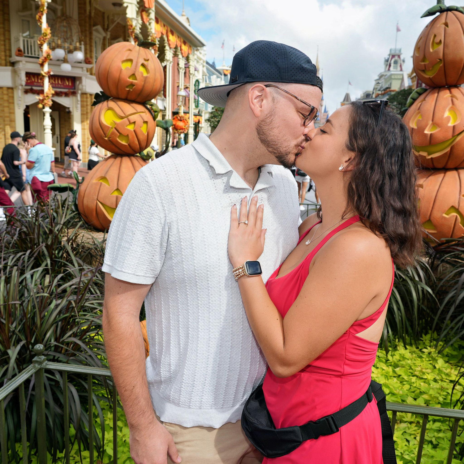 The day after we got engaged - got to spend the day in Magic Kingdom celebrating!