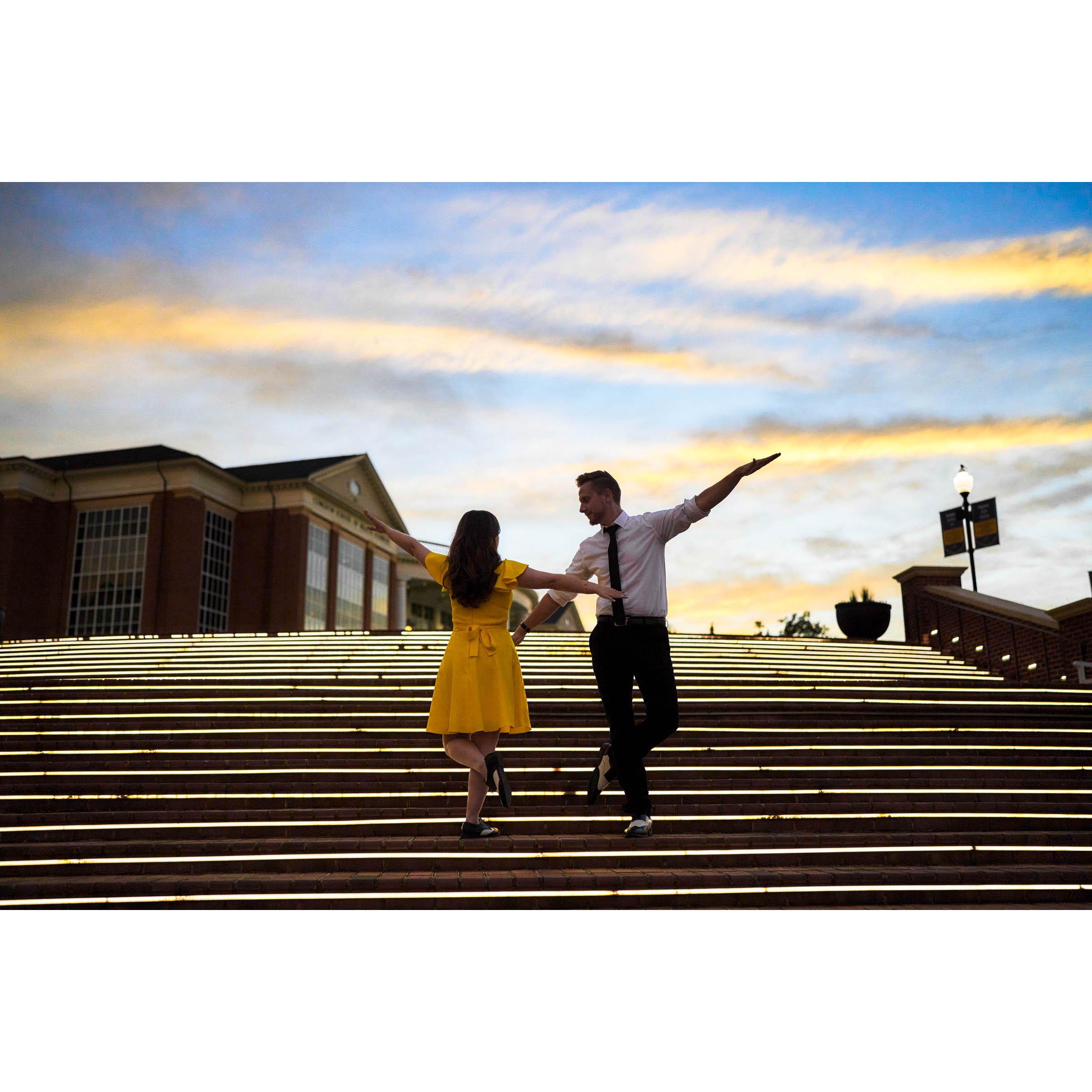Our copy-cat version of the LaLaLand movie poster!