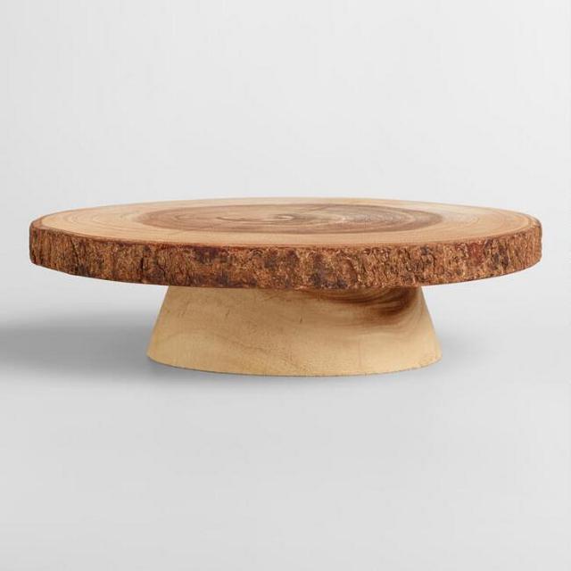 Wood Slice Pedestal Stand