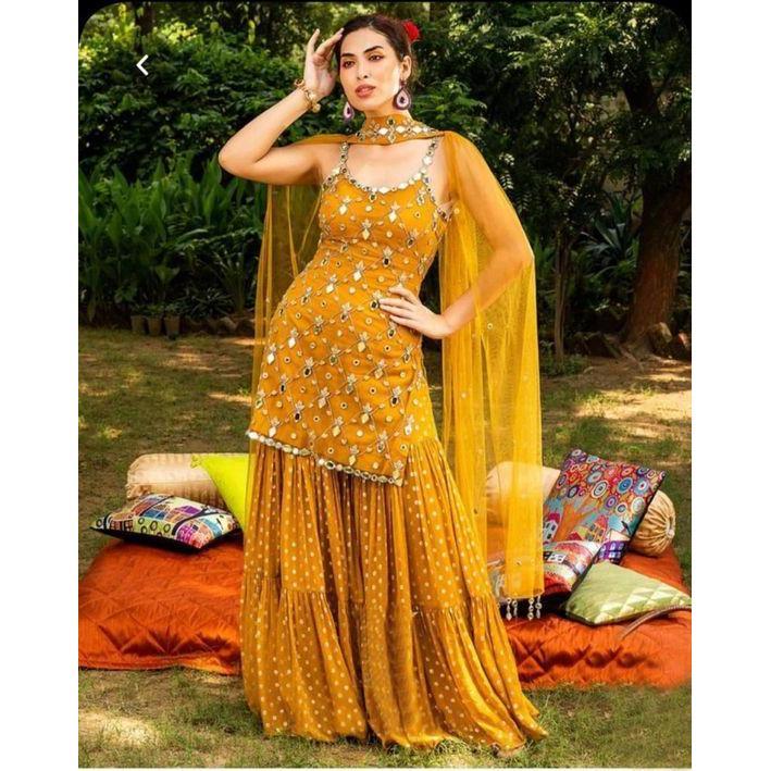 Jaggo/ Sangeet Mirror work outfit