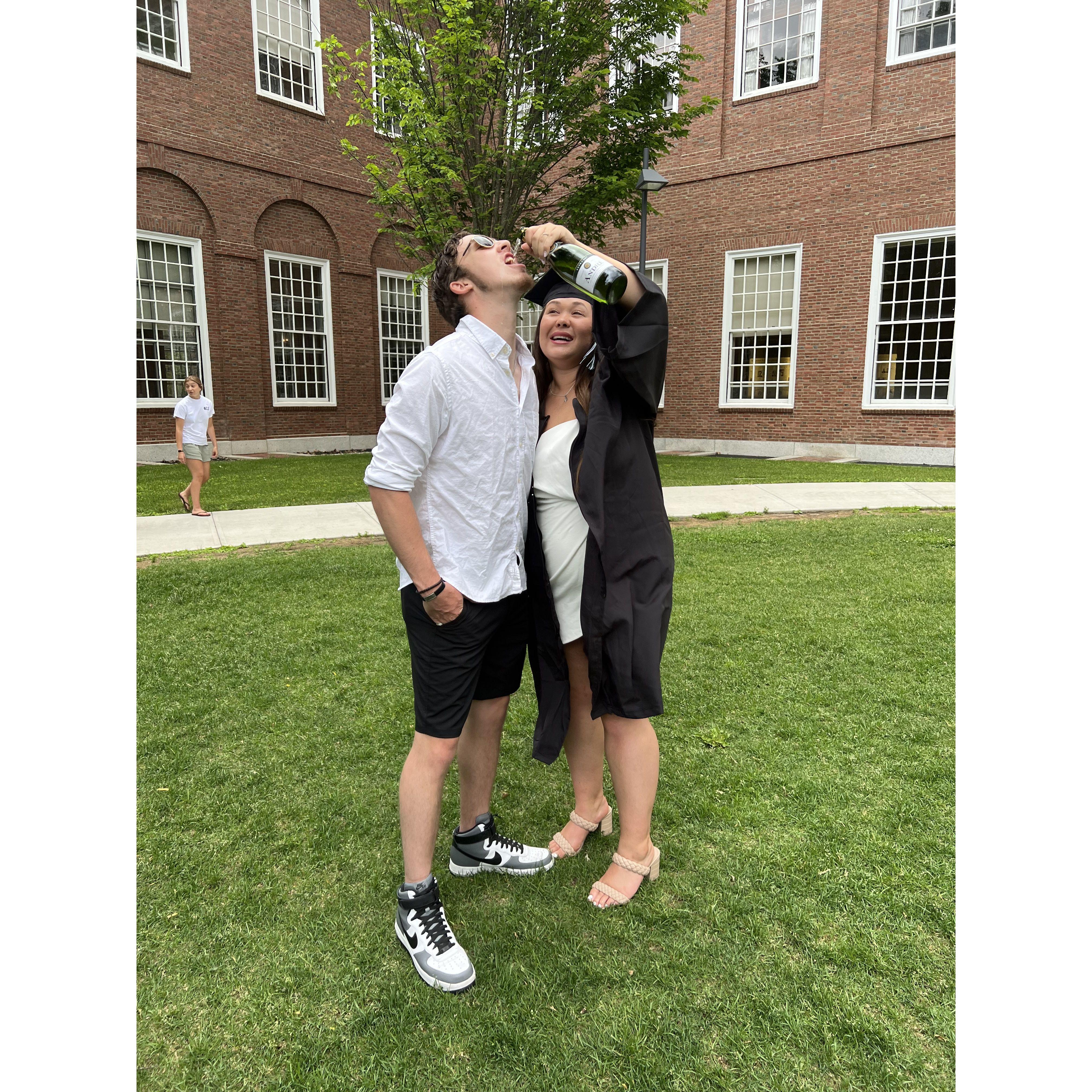 Kira's Graduation. I still people I went to Dartmouth even though all I did was party - Noah #gobiggreen