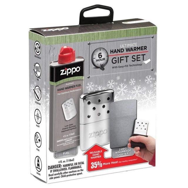Zippo Hand Warmer Gift Set, Silver, 6-Hour (ZO40351)