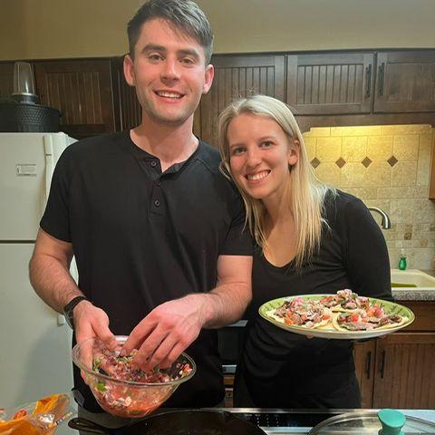 Celebrating Lauren's 23rd birthday with a taco dinner in Breckenridge
