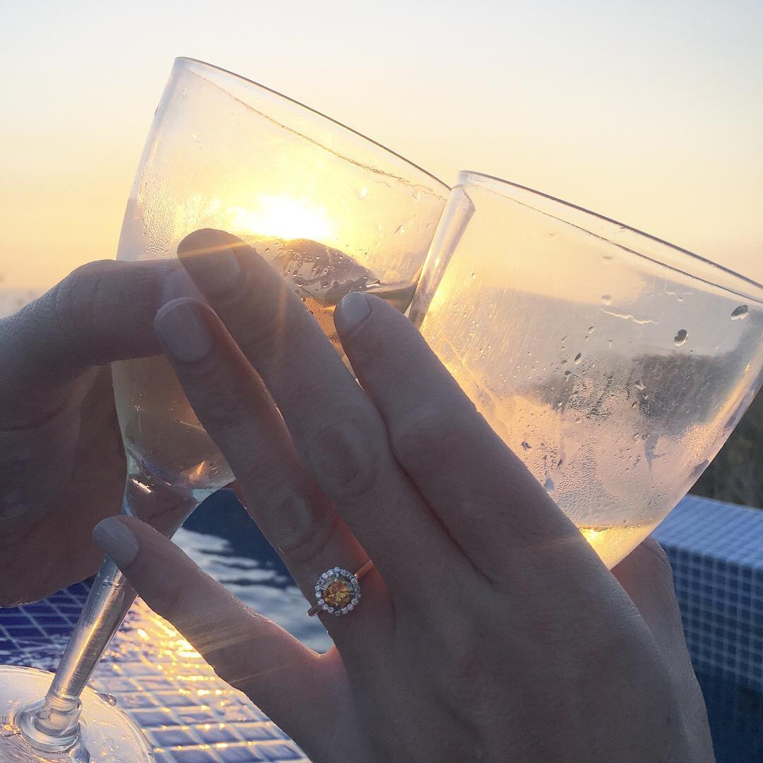 She said "Yes" at Vista De Olas overlooking the coast of Mal Pais