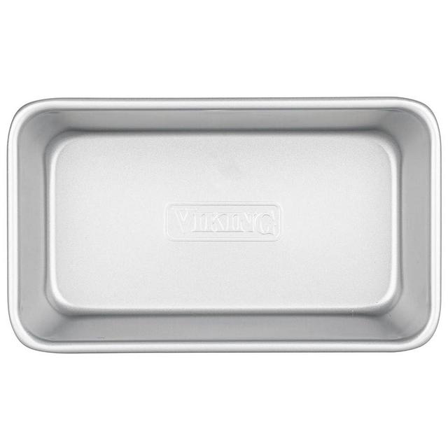 Viking Premium 9-Inch Nonstick Ceramic Bread Loaf Pan, Made without PFAS, Heavy Gauge Aluminized Steel Baking Pan for Bread and Cake, Reinforced Iron Frame, Even Heating, Oven Safe to 475F, Silver