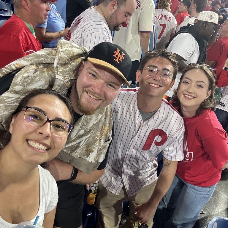 Ring the bell! Jake's first Phillie's game
