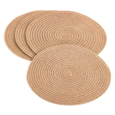 Saro Lifestyle Jute Fine Weave Placemats in Natural (Set of 4)