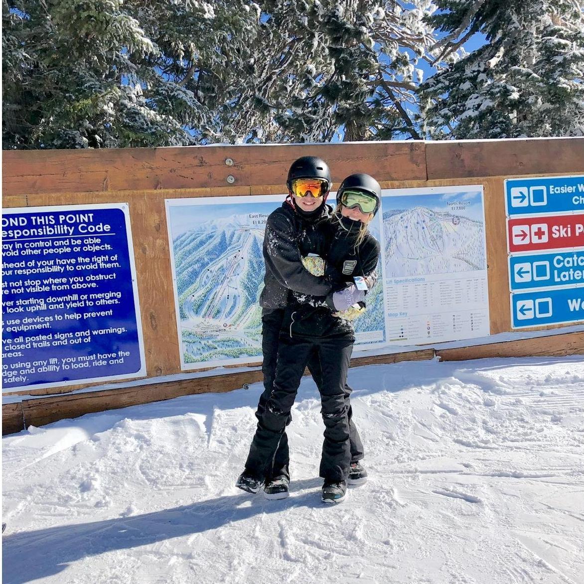 2/22/19 First time snowboarding at Mt. High together