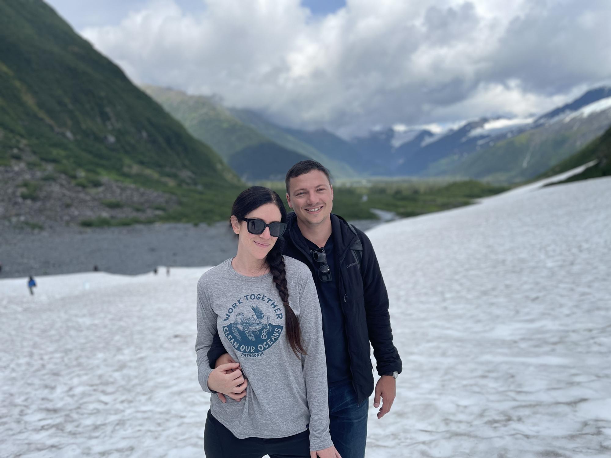 Playing on glaciers in Alaska