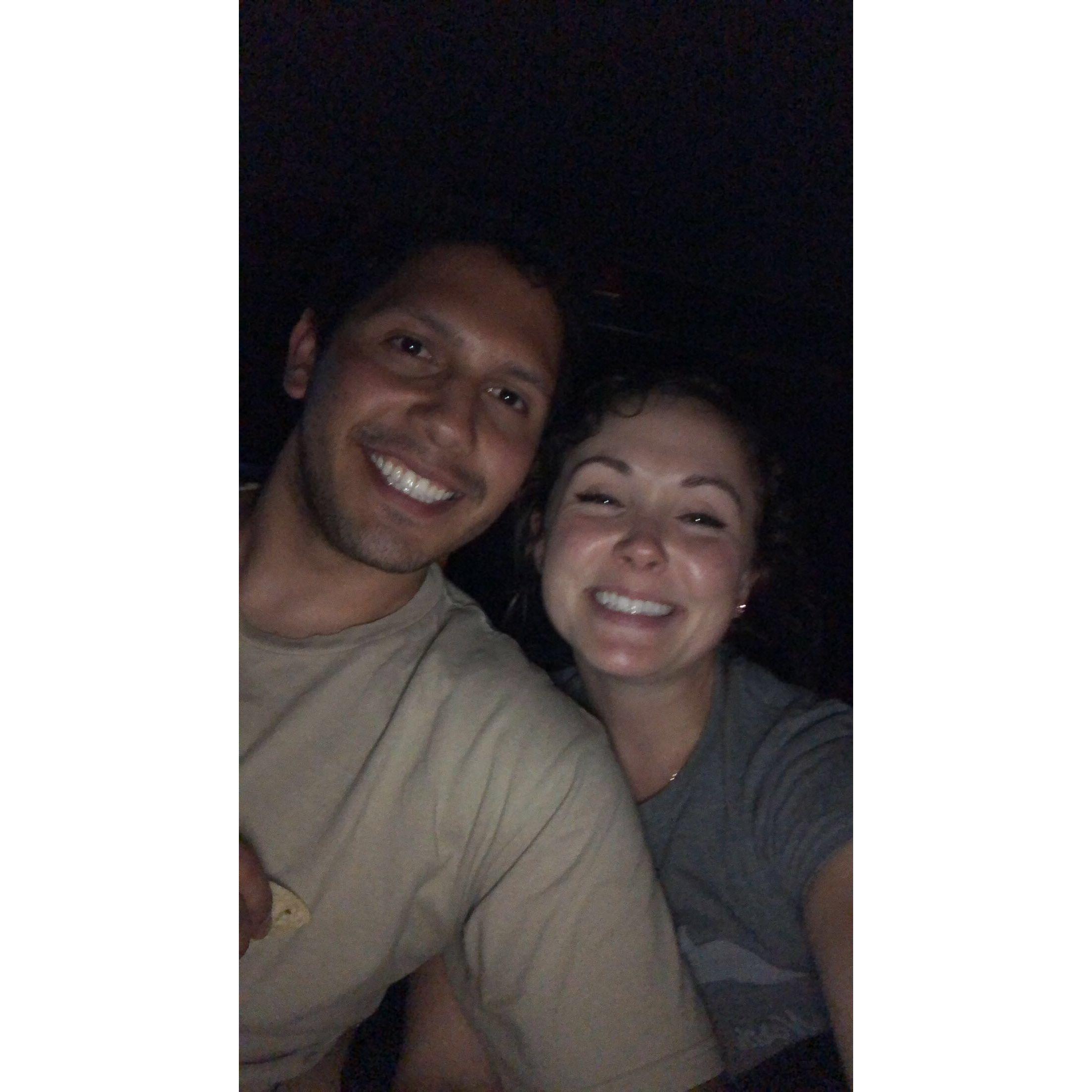 Our second date at the drive-in.