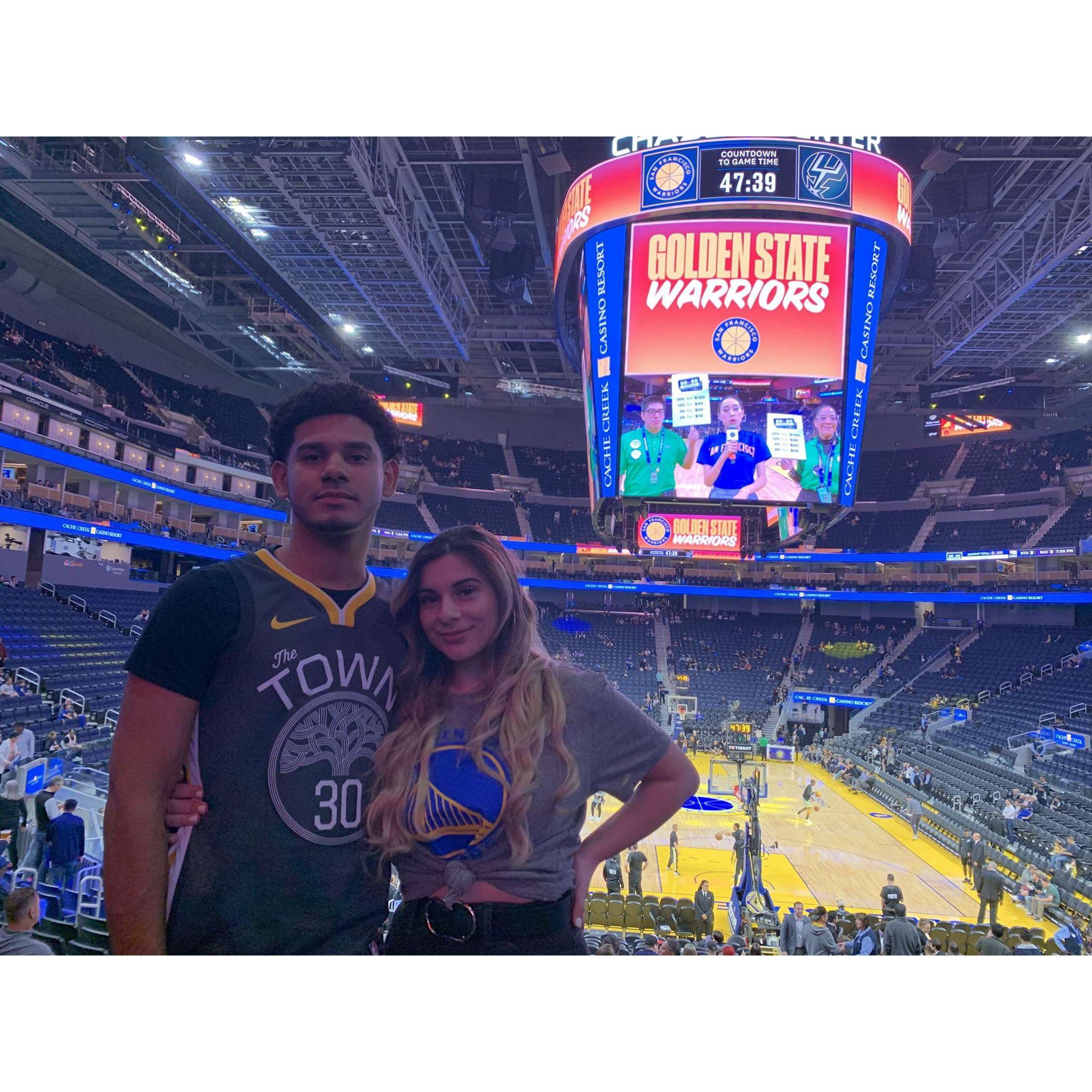 First Warriors game together in San Francisco