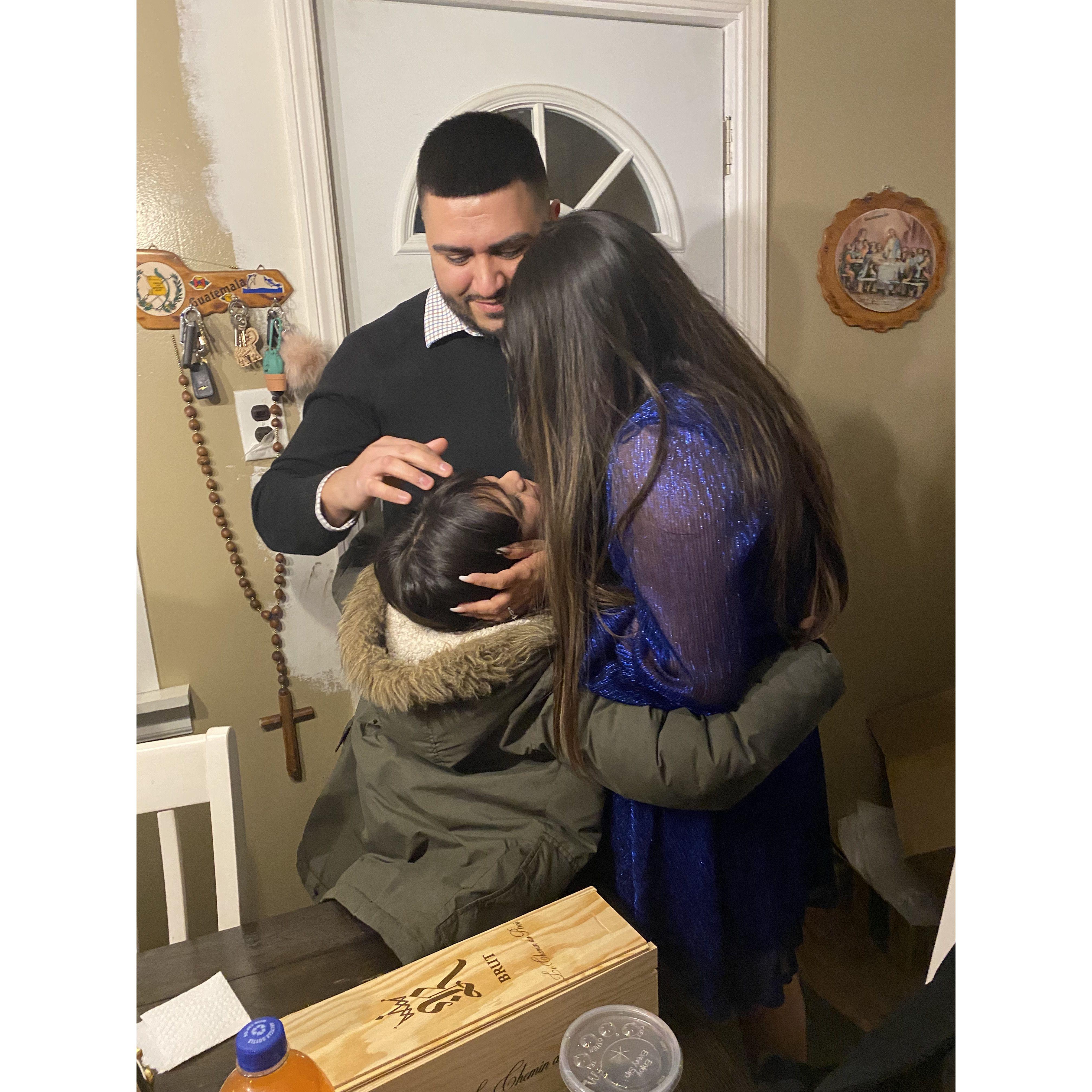 Jazlene so happy right after our engagement!