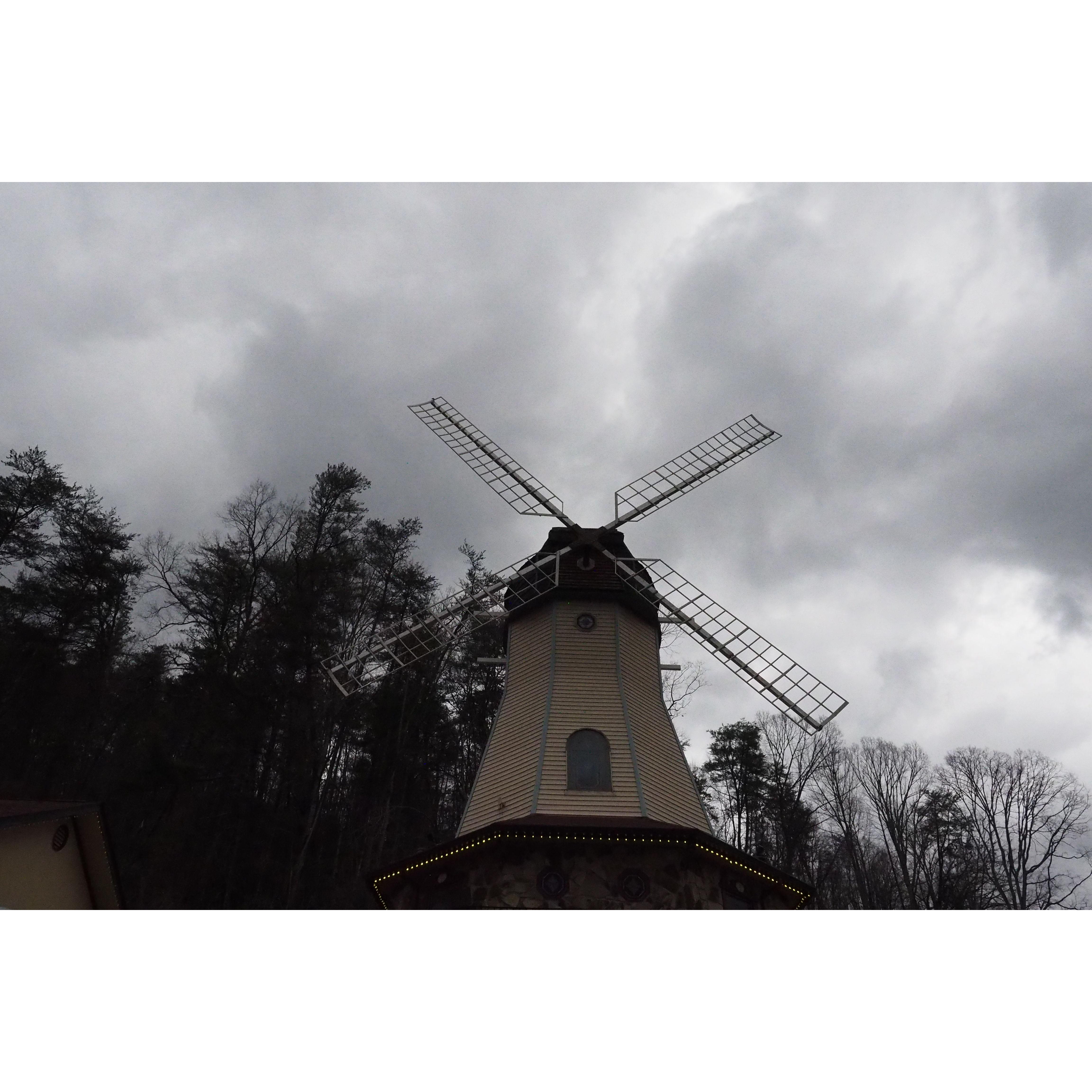 The windmill we stayed in on our Helen trip.