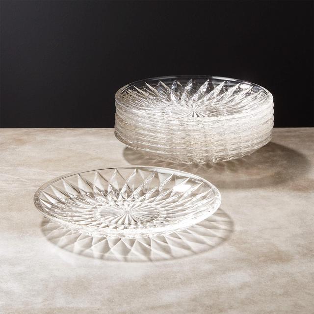 Daphne Glass Appetizer Plate Set of 8