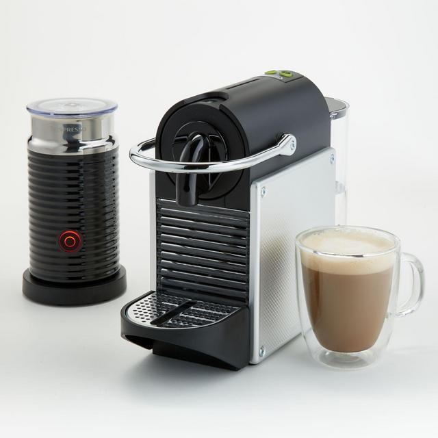 Nespresso ® by De'Longhi ® Aluminum Pixie Espresso Machine with Aeroccino