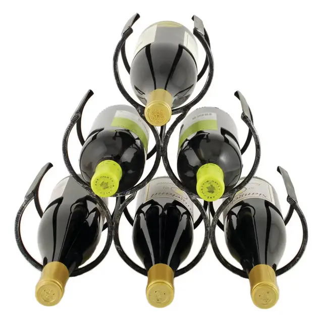 Twine Country Home Metal Wine Rack, Set of 1, 11.25" x 13" x 6.5"