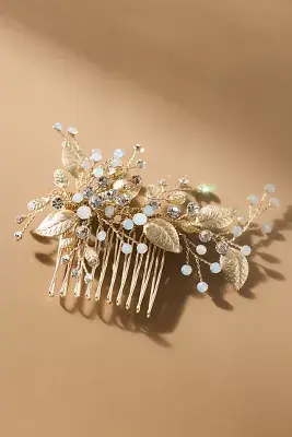 Untamed Petals Talin Crystal Hair Comb