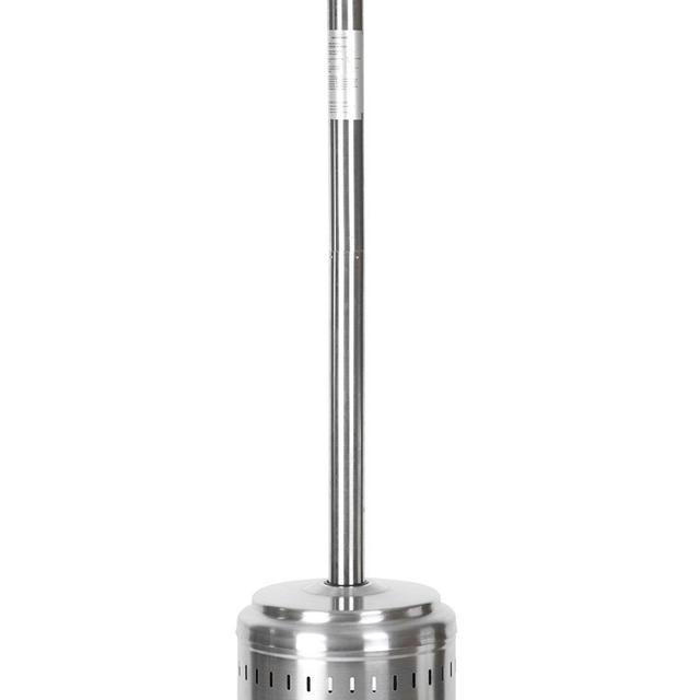Amazon Basics 46,000 BTU Outdoor Propane Patio Heater with Wheels, Commercial Residential - Stainless Steel