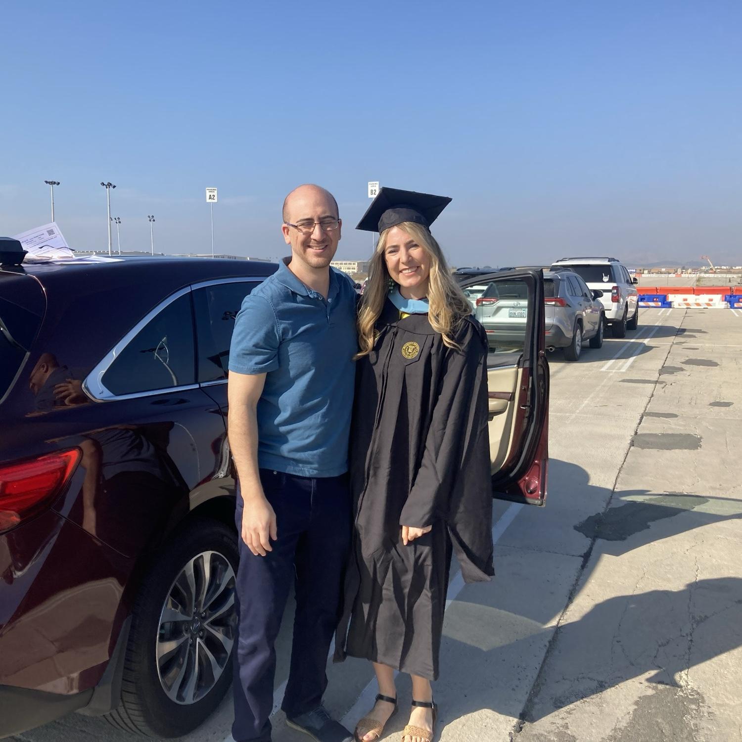 Steph getting her M.A.