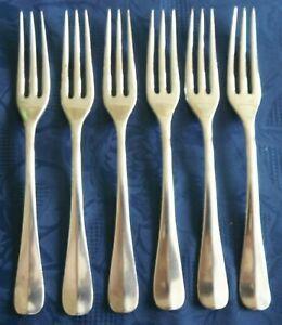 6 STERLING SILVER Kirk Stieff Forks Williamsburg Queen Anne 7 3/4"