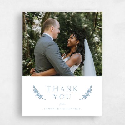 White Wedding Thank You - Capri Photo