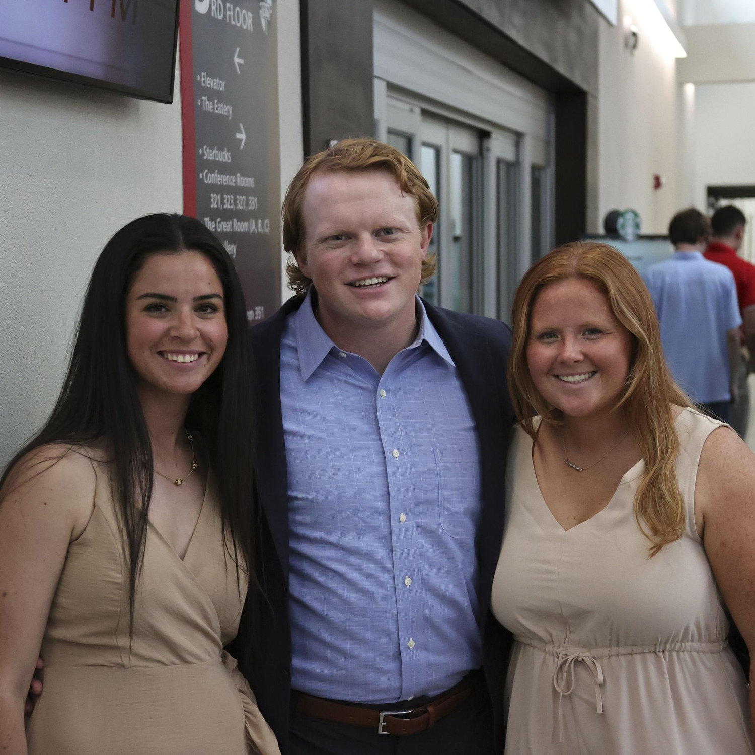 With one of our closest friends, Kelsey, at Catholic University in grad school, where all three of us coached lacrosse