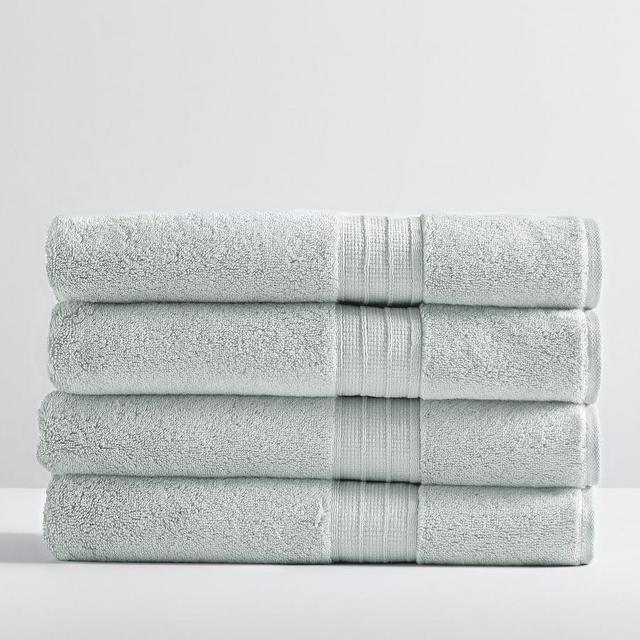 Porcelain Blue Hydrocotton Organic Bath Towels, Set of 4
