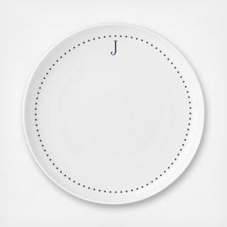 ID Navy Dots Dinner Plate