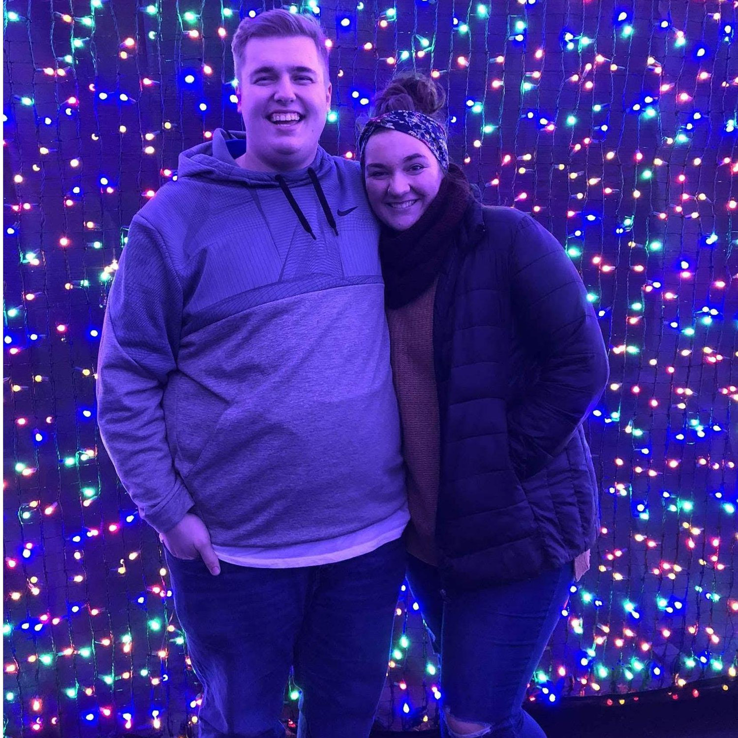 Our first zoo lights together.