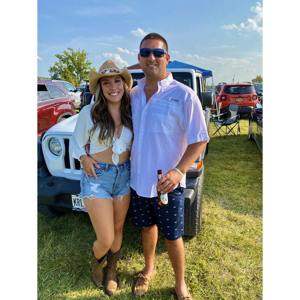 Our third anniversary together and first Luke Combs concert - August 6, 2021