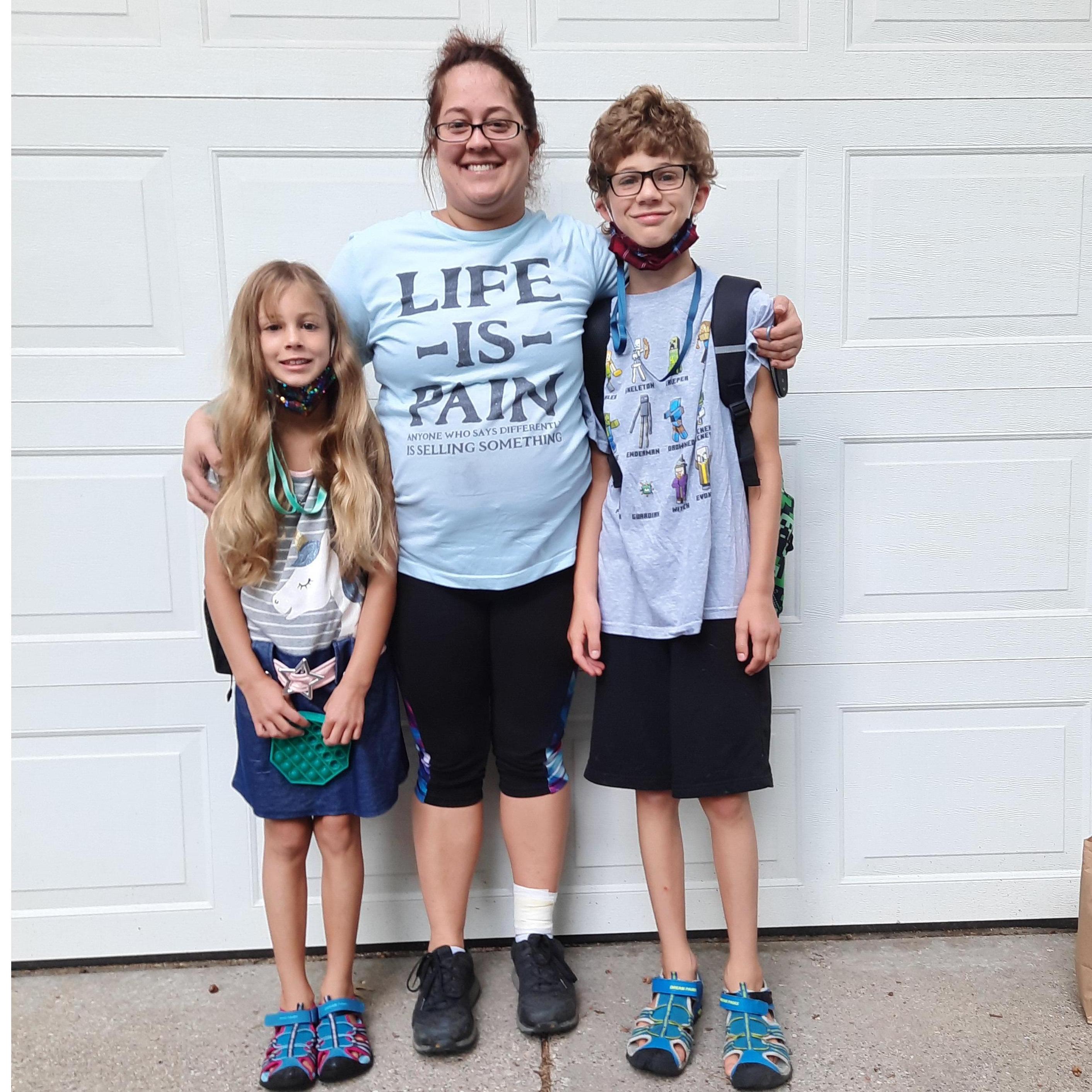 First Day of School Aug. 23 - Wesley: 4th grade; Amaura: 3rd grade
