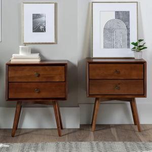 Mid-Century Solid Wood Nightstand Collection