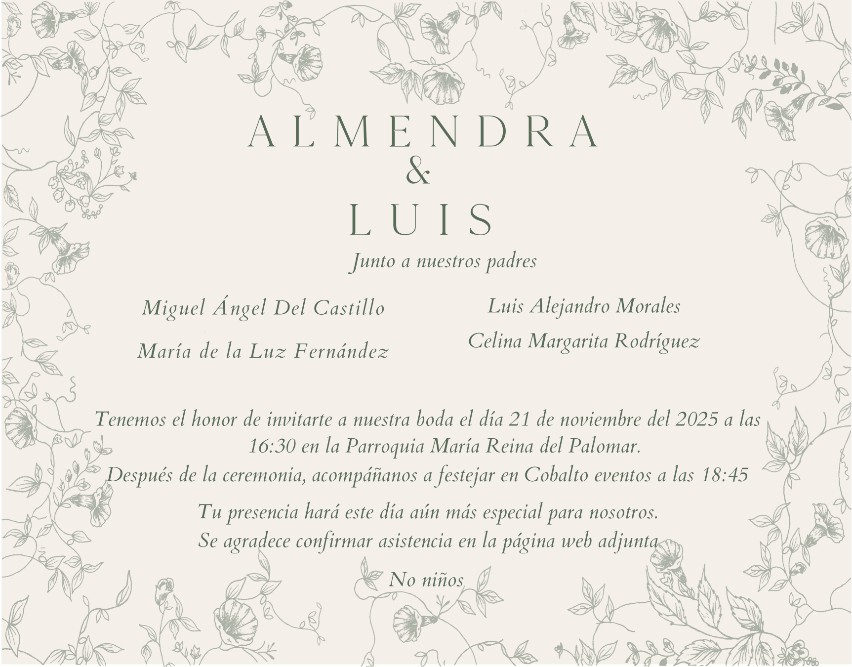 The Wedding Website of Almendra Del Castillo and Luis Morales