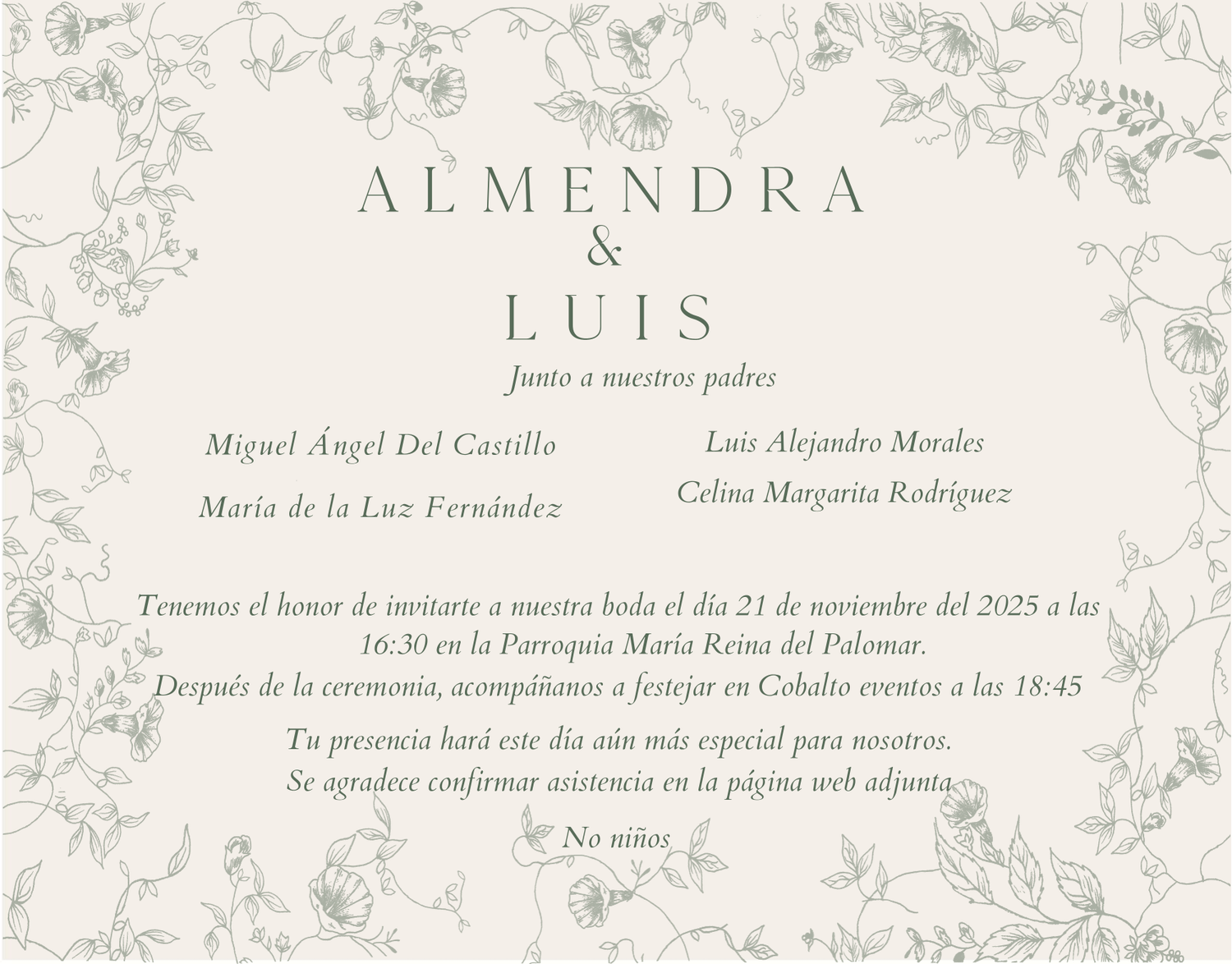 The Wedding Website of Almendra Del Castillo and Luis Morales