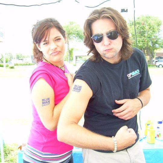 Working a radio station remote in Orlando, before they were dating! 2008